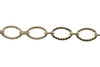 Gold 9x6mm Textured Oval Cable Chain - Sold By 6 inches
