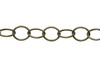 Antique Brass 6x5mm Oval Cable Chain - Sold By 6 inches