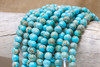 Aqua Terra Impression Jasper Polished 8mm Round - Large Hole