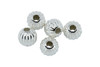 Sterling Silver 6mm Corrugated Bead - 5 Pieces
