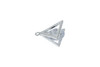 Silver 13mm CZ Triangle Micro Pave Charm