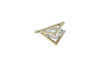 Gold 13mm CZ Triangle Micro Pave Charm