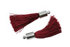 Dark Red 27-30mm Tassel with Silver Cap