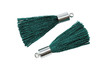 Emerald 27-30mm Tassel with Silver Cap