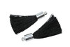 Black 27-30mm Tassel with Silver Cap