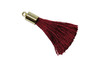 Dark Red 27-30mm Tassel with Gold Cap