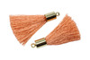 Coral 27-30mm Tassel with Gold Cap