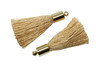 Beige 27-30mm Tassel with Gold Cap