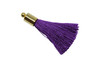 Purple 27-30mm Tassel with Gold Cap