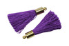 Purple 27-30mm Tassel with Gold Cap