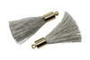Grey 27-30mm Tassel with Gold Cap