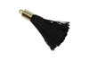 Black 27-30mm Tassel with Gold Cap