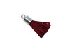 Dark Red 17-20mm Tassel with Silver Cap
