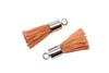Coral 17-20mm Tassel with Silver Cap