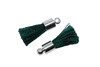 Emerald 17-20mm Tassel with Silver Cap