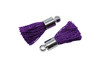 Purple 17-20mm Tassel with Silver Cap