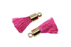 Hot Pink 17-20mm Tassel with Gold Cap