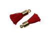 Crimson 17-20mm Tassel with Gold Cap