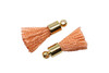 Coral 17-20mm Tassel with Gold Cap