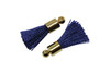 Navy 17-20mm Tassel with Gold Cap