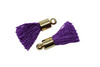 Purple 17-20mm Tassel with Gold Cap