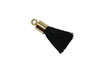 Black 17-20mm Tassel with Gold Cap