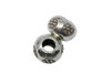 Sterling Silver 7x9mm Large Hole Floral Bead