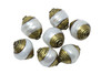 Pearl 10x15mm Bead with Brass Tibetan Cap