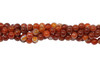 Striped Agate Dark Orange Polished 6mm Round