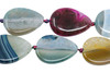 Cracked Agate Dyed Multi Color Polished 25x35mm Drop