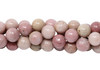Natural Rhodonite Polished 8mm Round