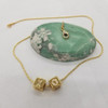 Gold Plated Micro Pave 9mm Cube "O" Bead