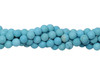 Howlite Turquoise Matte 4mm Round