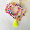Polymer Clay 6mm Mix, Pink, White, and Yellow Disc