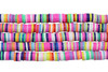 Polymer Clay 6mm Mix, Pink, White, and Yellow Disc