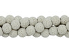 Bead World Exclusive Lava Rock Uncoated Cream 8-9mm Round