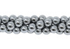 Rhodium Plated Hematite Polished 6mm Round