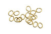 18K Gold Plated Small Oval OPEN Jump Rings - 20 Pieces
