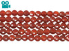 Carnelian A Grade Polished 4mm Faceted Coin