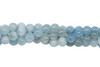 Aquamarine Polished 8mm Round - Light and Dark