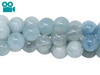 Aquamarine Polished 8mm Round - Light and Dark