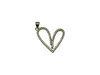 Gold Plated Micro Pave 22x24mm Heart Charm