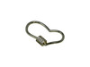 Gold Plated Micro Pave 18x30mm Heart Carabiner Clasp