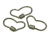 Gold Plated Micro Pave 18x30mm Heart Carabiner Clasp