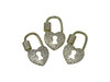 Gold Plated Micro Pave 15x27mm Heart Lock Carabiner Clasp