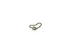 Gold Plated Micro Pave 14x8mm Mini Heart Carabiner Clasp