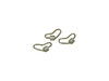 Gold Plated Micro Pave 14x8mm Mini Heart Carabiner Clasp
