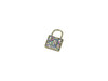 Gold Micro Pave 11x16mm Multi Color Lock Charm