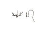 Sterling Silver Reindeer Antler Earring Wires - Sold as a Pair