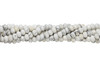 Howlite Polished White 5x8mm Faceted Rondelle